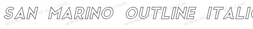 San Marino Outline Italic字体转换